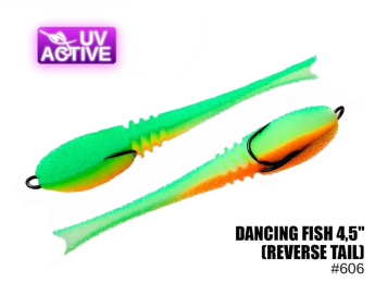 Поролоновая приманка ПрофМонтаж Dancing Fish 4,5" (reverse tail) #606