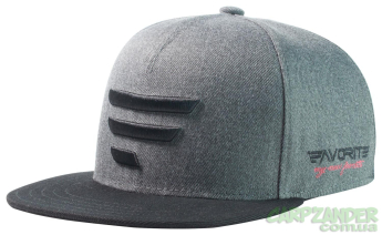 Бейсболка Favorite 336 чорне лого 56 сірий