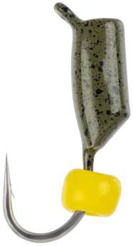 Мормишка вольфрамова Viking Fishing Rigabik+bead 0.62g 2.5mm Olive+Y (1шт)