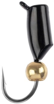 Мормишка вольфрамова Viking Fishing Rigabik+bead 0.62g 2.5mm Black+G (1шт)