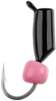 Мормышка вольфрамовая Viking Fishing Rigabik+bead 0.62g 2.5mm Black+P (1шт)