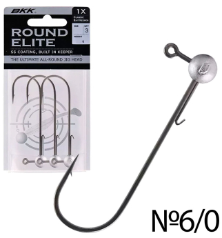 Джиг-головка BKK Round Elite-Classic Bait Keeper #6/0 5g 3шт