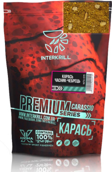 Прикормка INTERKRILL Premium Карась-Часник-Чебрець 1kg