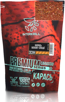 Прикормка INTERKRILL Premium Карась-Бісквіт-Спеції 1kg