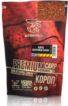 Прикормка INTERKRILL Premium Короп-Полуниця-Банан 1kg