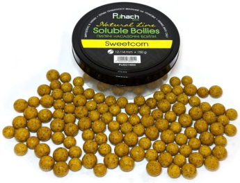 Пылящие насадочные бойли Puhach Baits Natural Line Soluble Boilies 12/14mm - Sweetcorn (Кукуруза)