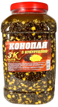 Конопля 3Kbaits Натуральная с кукурузой 70/30 банка 5L