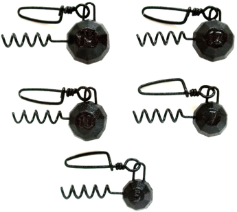 Набор грузов Fanatik Штопор с застежкой Black - 14g (5шт)