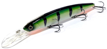 Воблер Deps Balisong Minnow Long Bill 130SF 26.5g #Perch2 (Green Perch)