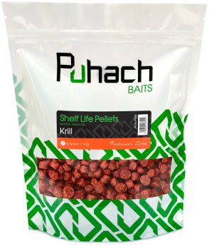Вареные гранулы Puhach Baits Premium Line Shelf Life Pellets 1 kg - Krill 4.5/6mm