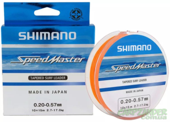 Шоклідер Shimano Speedmaster Tapered Surf Leader 10X15m 0.26-0.57mm 4.6-17.0kg