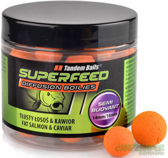 Бойли Tandem Baits SF Diffusion Boilies 14mm / 16mm Mix 90g Fat Salmon & Caviar