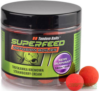 Бойлы Tandem Baits SF Diffusion Boilies 14mm/16mm Mix 90g Strawberry Cream