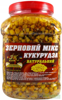 Зерновой Микс 3KBaits Кукуруза Натуральная 3L банка 3.4kg