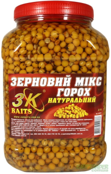 Зерновой Микс 3KBaits Горох Натуральный 3L Банка 3.4kg
