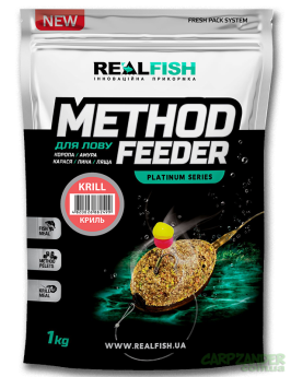 Прикормка Real Fish Premium Series Method Feeder Krill Криль 0.8kg