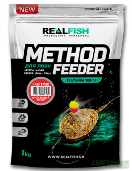 Прикормка Real Fish Premium Series Method Feeder FruitMix Фруктовый Микс 0.8kg