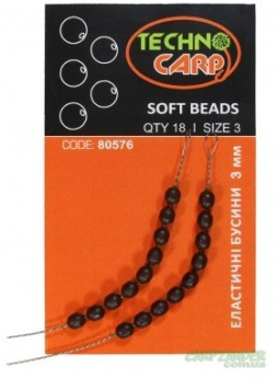 Бусина резиновая TECHNOCARP d 3.0  уп.18 шт.