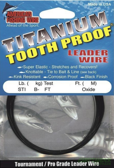 Поводковый материал AFW Titanium Tooth Proof 20lb/9kg 0.35mm 4.6m