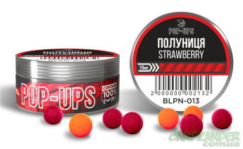Бойлы INTERKRILL Pop-up 10mm Клубника/Strawberry 15g
