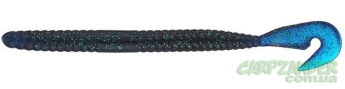 Силикон Gambler Burner Worm 6" Black Blue Glitter Blue Tail 1шт