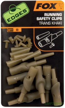 Клипса Fox Edges Running Safety Clips Trans Khaki 8шт