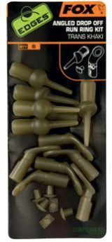 Набір для ковзного оснащення Fox Edges Angled Drop off run ring kit trans khaki 6шт