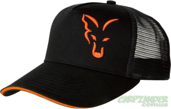 Бейсболка Fox Black/Orange Trucker Cap