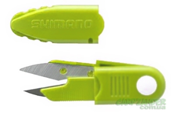 SHIMANO LINE CUTTER SCISSORS CT-011L PIN ON SHEATH GREEN
