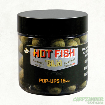 Бойлы Dynamite Baits Hot Fish & GLM Food Bait Pop-Up 15mm