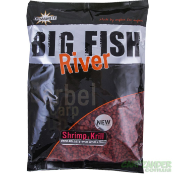 Пеллетс Dynamite Baits Big Fish River Pellets Shrimp & Krill (4, 6, 8mm) 1.8kg