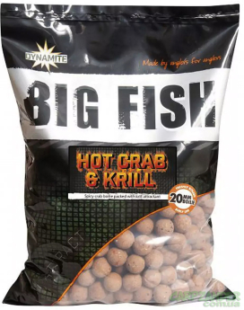 Бойлы Dynamite Baits Hot Crab & Krill 20mm 1kg