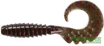 Силікон FishUp Fancy Grub 1" (12шт) #050 - Green Pumpkin Brown Red & Purple