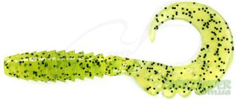 Силикон FishUp Fancy Grub 1" (12шт) #055 - Chartreuse Black