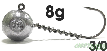 Джиг-головка Jigger з пружинкою кр. Jaxon (Korea) 3/0 8g