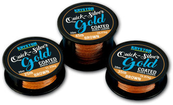 Шоклидер Kryston Quicksilver Gold Coated Shock Leader/Hook link