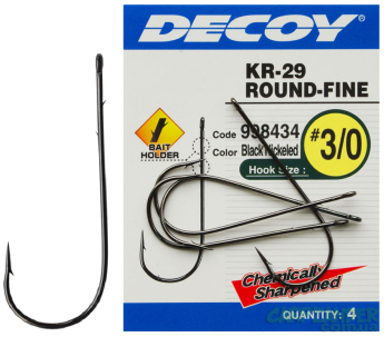 Гачок Decoy KR-29 Worm Round-Fine №2/0 4шт