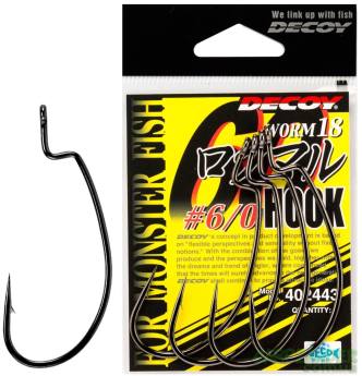 Гачок Decoy Hook Worm 18 Monster Bass №6/0 4шт