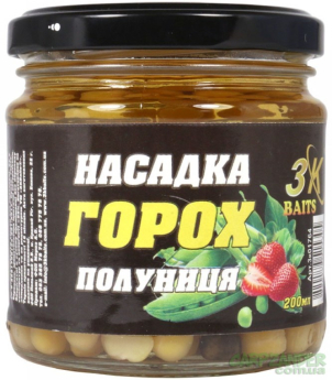Насадка 3KBaits "Горох" Premium 200ml