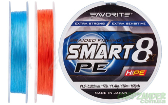 Шнур Favorite Smart PE x8 150м (red orange) #0.6