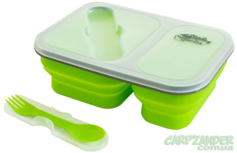 Контейнер Tramp складний силіконовий 2 відділи з кришкою засувкою 900ml