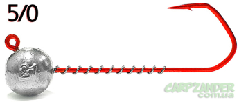 Джиг-головка Jigger гачок VMC Barbarian Red 120L 5/0 10g
