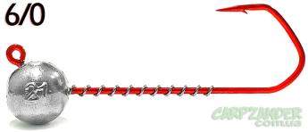 Джиг-головка Jigger гачок VMC Barbarian Red 120L 6/0 14g