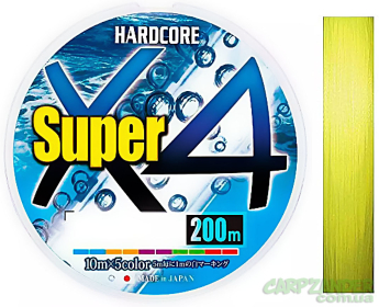 Шнур Duel Hardcore Super x4 200m Hi-Vis Yellow