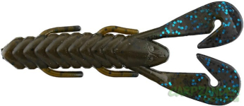 Силикон Gambler Burner Craw 4" Green Pumpkin Black Blue Glitter Tail 1шт