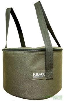 Ведро для прикормки Kibas с крышкой, цвет хакиі 26cm