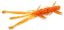 Силикон FishUp Shrimp 4.5" (7шт) #049 - Orange Pumpkin Black