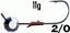 Джиг-головка с фиксатором Fanatik "Заноза" 2/0 11g 2шт