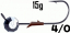 Джиг-головка з фіксатором Fanatik "Заноза" 4/0 15g 2шт